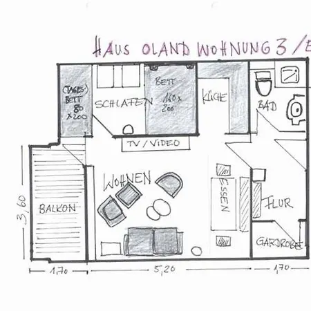 Oland Whg 3 Bi De Meere شقة Wyk auf Föhr